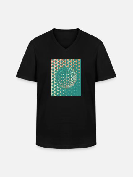 globe - T-shirt col V Homme - noir