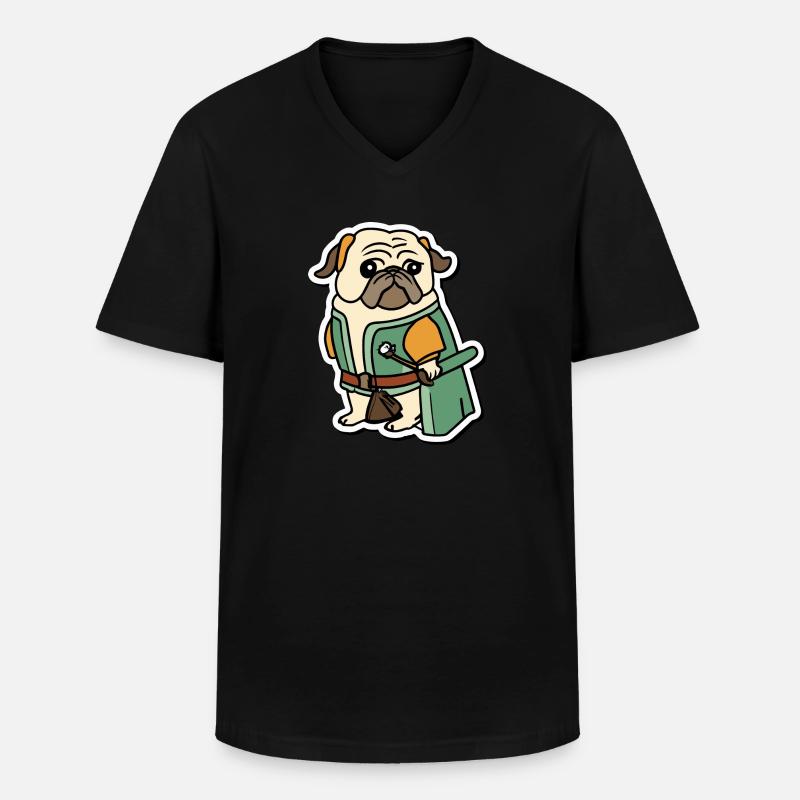 Mittelalter - Männer-T-Shirt mit V-Ausschnitt - Schwarz