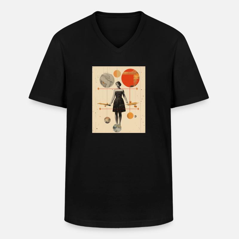 Sagittarius - Men's V-Neck T-Shirt - black