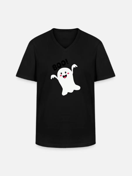 geist 01 - Männer-T-Shirt mit V-Ausschnitt - Schwarz
