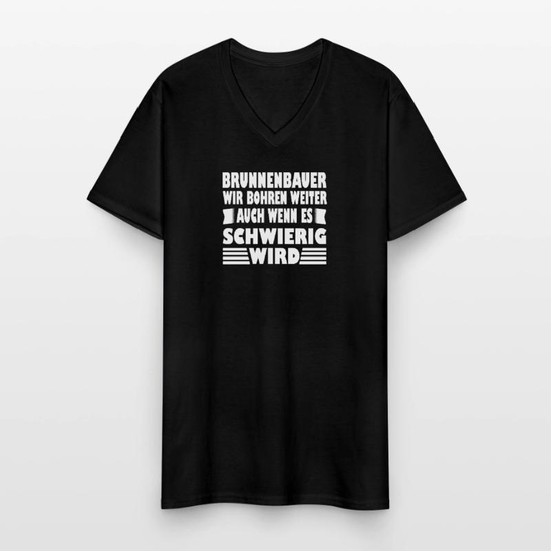 Construction de puits Nous continuons à forer des constructeurs de puits T-shirt col V Homme
