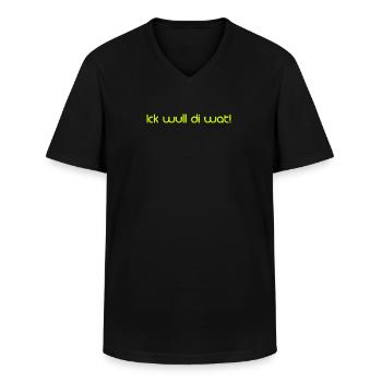 Ick wull di wat! - Männer-T-Shirt mit V-Ausschnitt - Schwarz - Vorne - AI Model Male 178 dark (178cm)