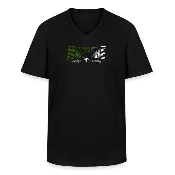 NATURE roadsign australia - Männer-T-Shirt mit V-Ausschnitt - Schwarz - Vorne - AI Model Male 178 dark (178cm)
