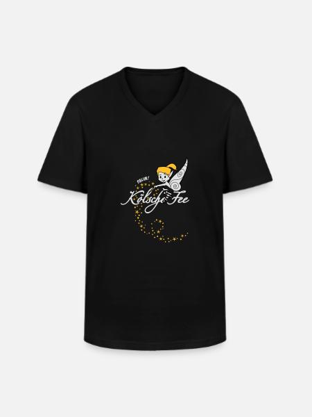 Kölsche Fee - Männer-T-Shirt mit V-Ausschnitt - Schwarz