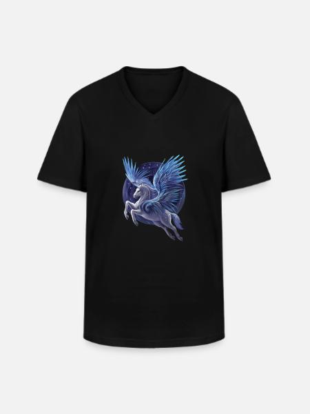 Pegasus - Men's V-Neck T-Shirt - black