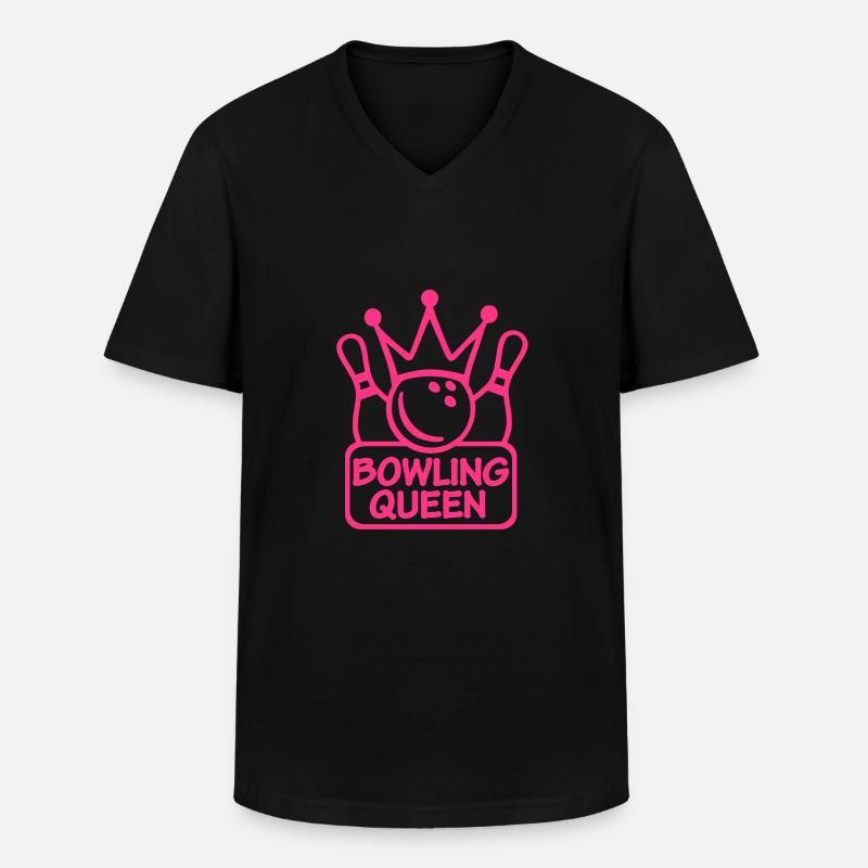 Bowling - Männer-T-Shirt mit V-Ausschnitt - Schwarz