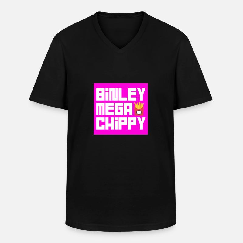 Binley Mega Chippy - Männer-T-Shirt mit V-Ausschnitt - Schwarz