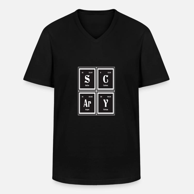 Scary - Periodensystem der Elemente - Männer-T-Shirt mit V-Ausschnitt - Schwarz