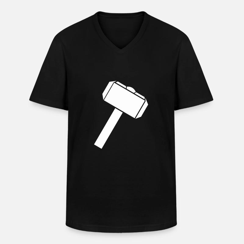 hammer 01 - Männer-T-Shirt mit V-Ausschnitt - Schwarz
