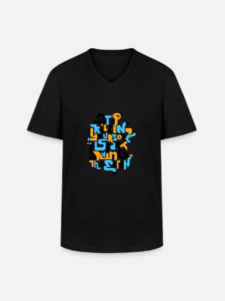 stopkillingyaself_3f - T-shirt col V Homme - noir