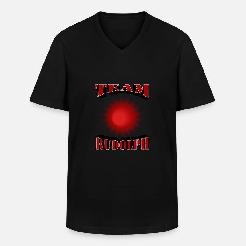 Team Rudolph - Männer-T-Shirt mit V-Ausschnitt - Schwarz