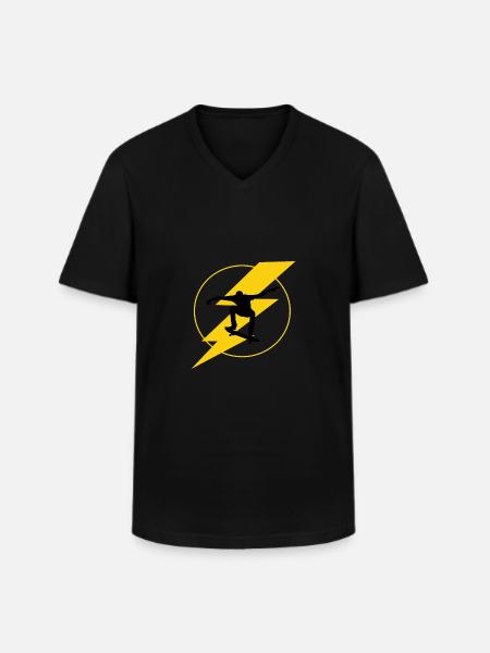 Skateboarding sport - Men's V-Neck T-Shirt - black