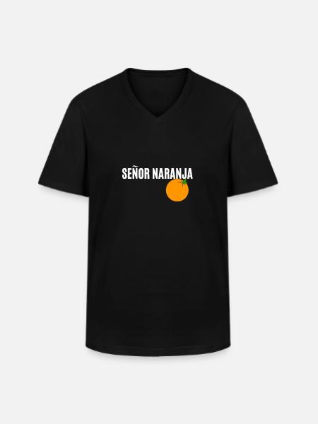 Señor Naranja - Men's V-Neck T-Shirt - black