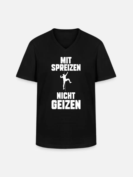 Bergsteigen Bouldern Klettern Kletterer - Männer-T-Shirt mit V-Ausschnitt - Schwarz