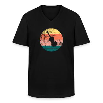 Cello - Männer-T-Shirt mit V-Ausschnitt - Schwarz - Vorne - AI Model Male 178 dark (178cm)