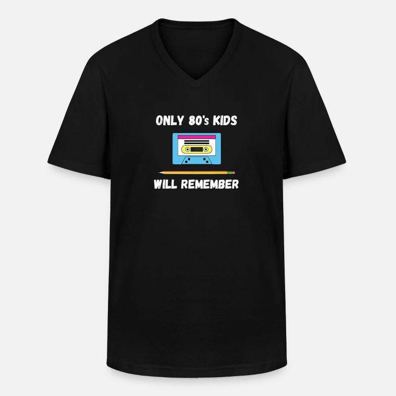 Stift Kassette - Männer-T-Shirt mit V-Ausschnitt - Schwarz