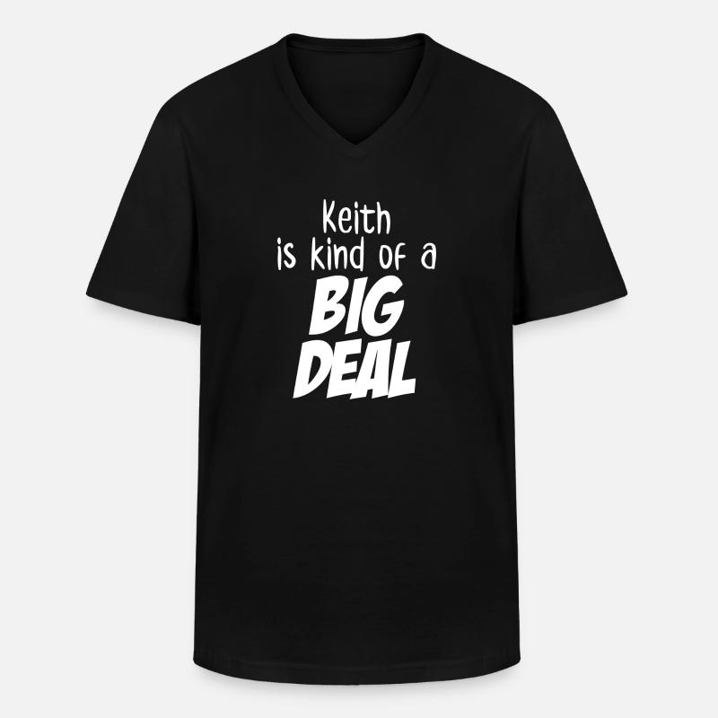 Keith ist eine große Sache - Männer-T-Shirt mit V-Ausschnitt - Schwarz