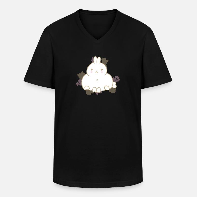 Süßes Häschen - Männer-T-Shirt mit V-Ausschnitt - Schwarz