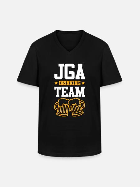 Jga Junggesellen Drinking Team - Männer-T-Shirt mit V-Ausschnitt - Schwarz