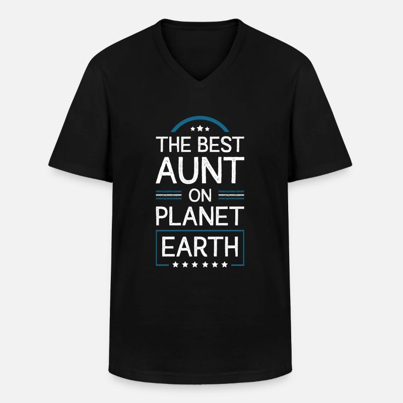 Beste Tante Spruch - Männer-T-Shirt mit V-Ausschnitt - Schwarz