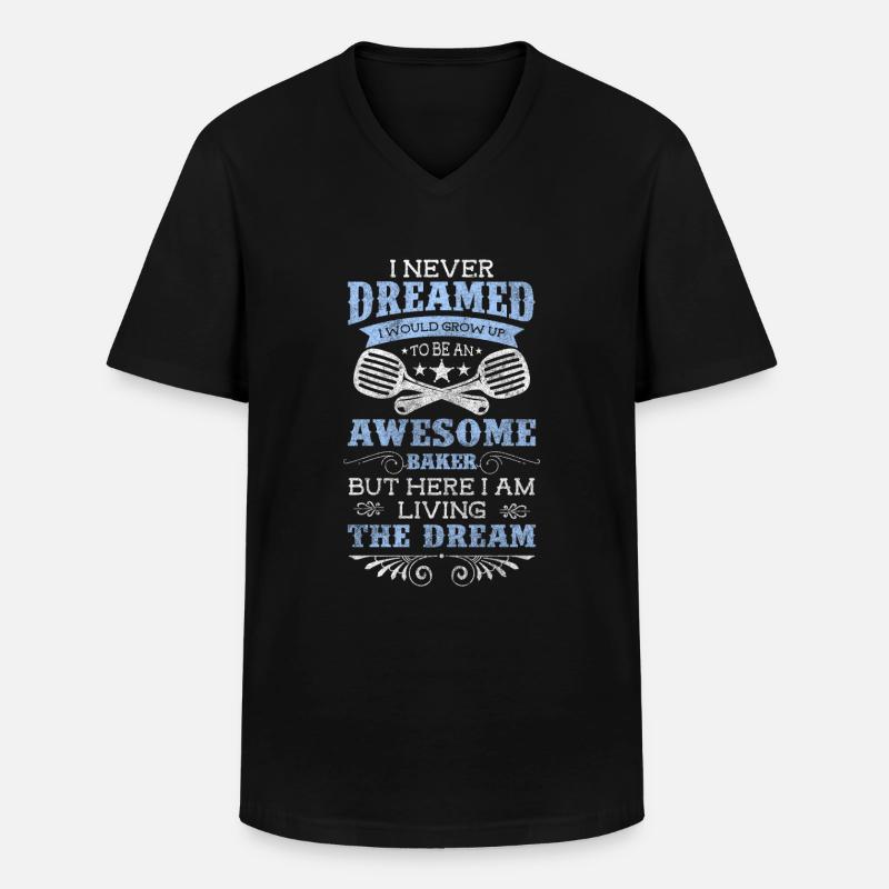 Backen Beruf Lecker - Männer-T-Shirt mit V-Ausschnitt - Schwarz