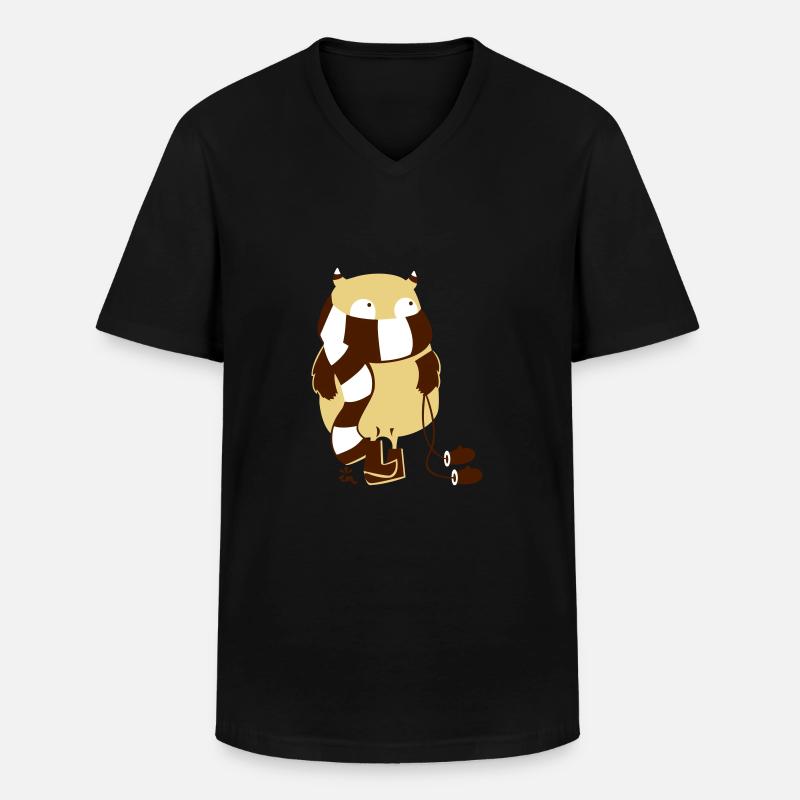 Frostii Monster - Männer-T-Shirt mit V-Ausschnitt - Schwarz