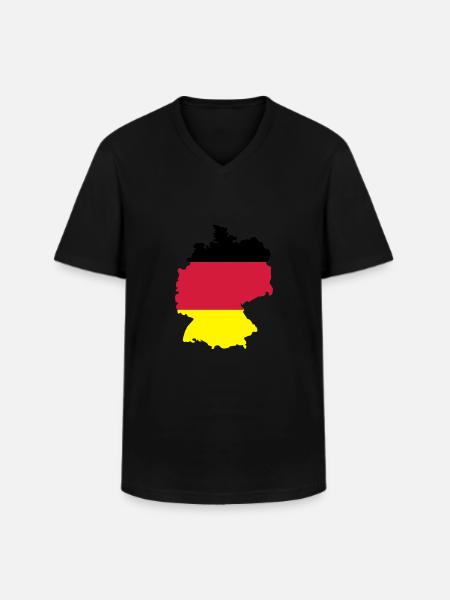 Deutschland - Men's V-Neck T-Shirt - black