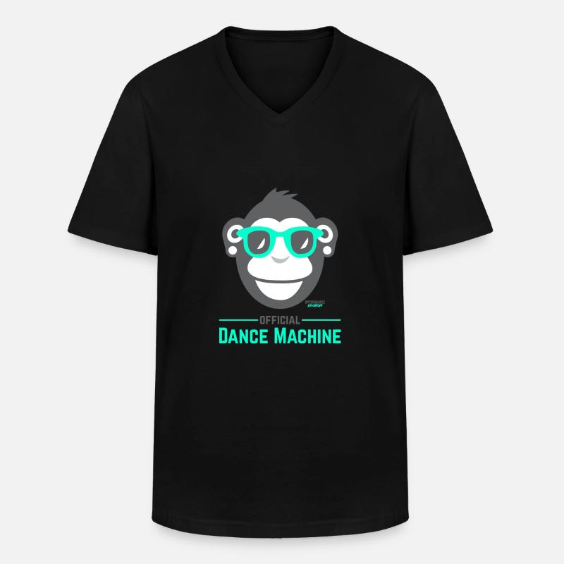 Official Dance Machine - Männer-T-Shirt mit V-Ausschnitt - Schwarz