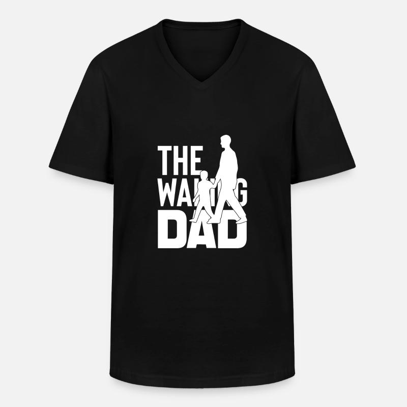 The Walking Dad - Männer-T-Shirt mit V-Ausschnitt - Schwarz