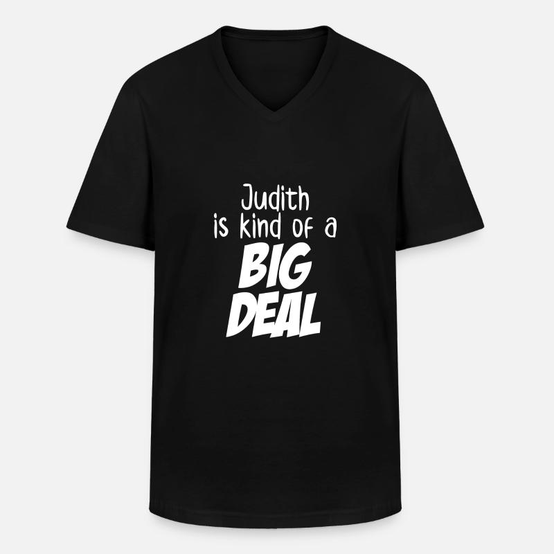 Judith ist eine große Sache - Männer-T-Shirt mit V-Ausschnitt - Schwarz