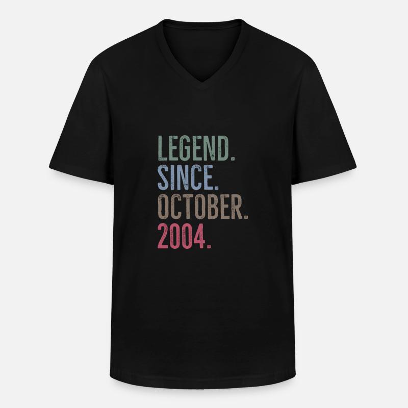 Legende seit Oktober 2004 - Männer-T-Shirt mit V-Ausschnitt - Schwarz