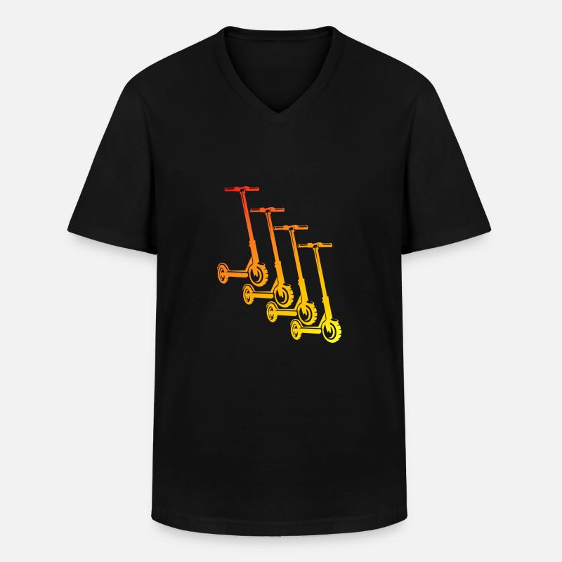 E-Scooter E-Roller Scooter - Männer-T-Shirt mit V-Ausschnitt - Schwarz