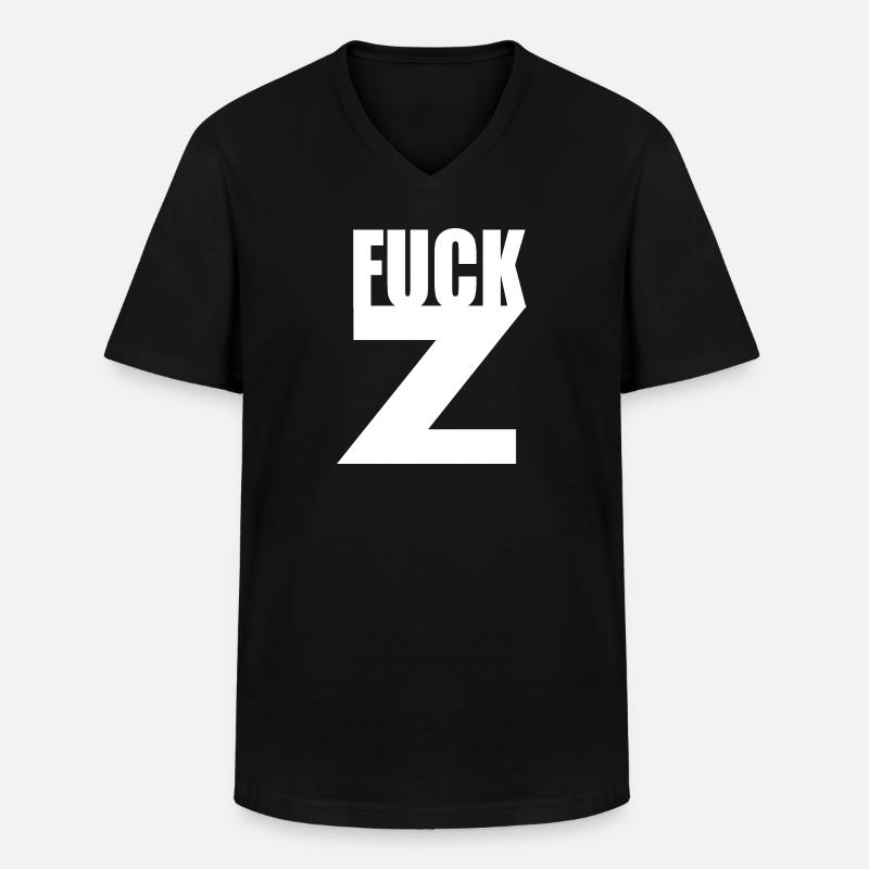 Z - Männer-T-Shirt mit V-Ausschnitt - Schwarz