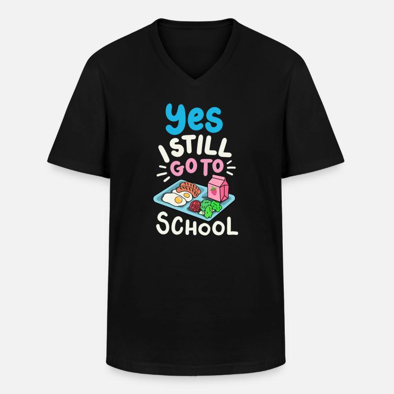 Schule Cafeteria-Crew - Männer-T-Shirt mit V-Ausschnitt - Schwarz