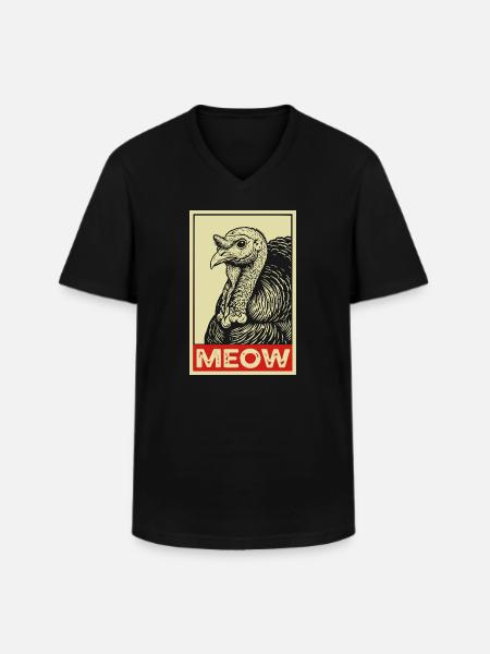 Jeg er bare her for sovsen sjov Thanksgiving - Klassisk herre T-shirt med V-udskæring - sort