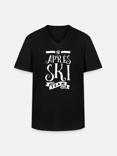 Après Ski Team - Men's V-Neck T-Shirt - black