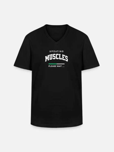 Mise à jour - T-shirt col V Homme - noir