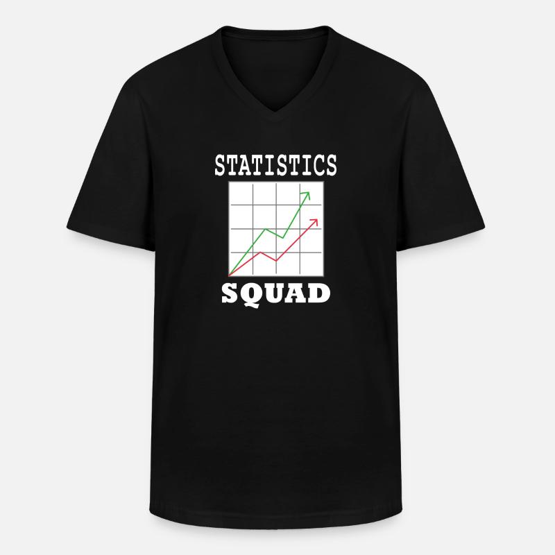 Statistics Analyst Data Manager Statistician - Men's V-Neck T-Shirt - black