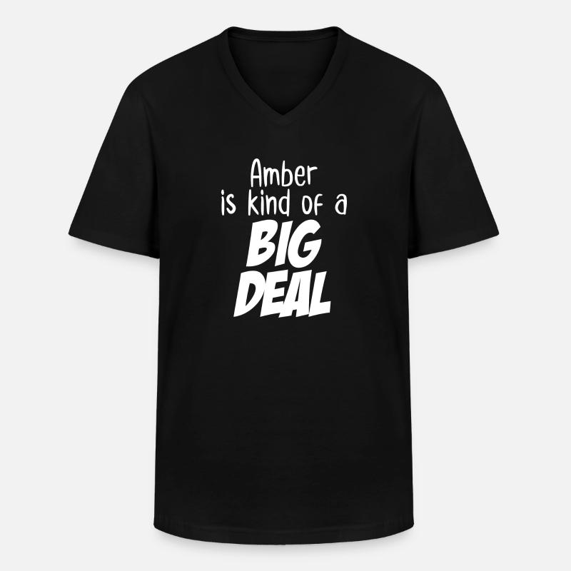 Bernstein ist eine große Sache - Männer-T-Shirt mit V-Ausschnitt - Schwarz