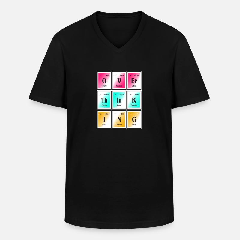 Überdenken | Periodensystem der Elemente - Männer-T-Shirt mit V-Ausschnitt - Schwarz