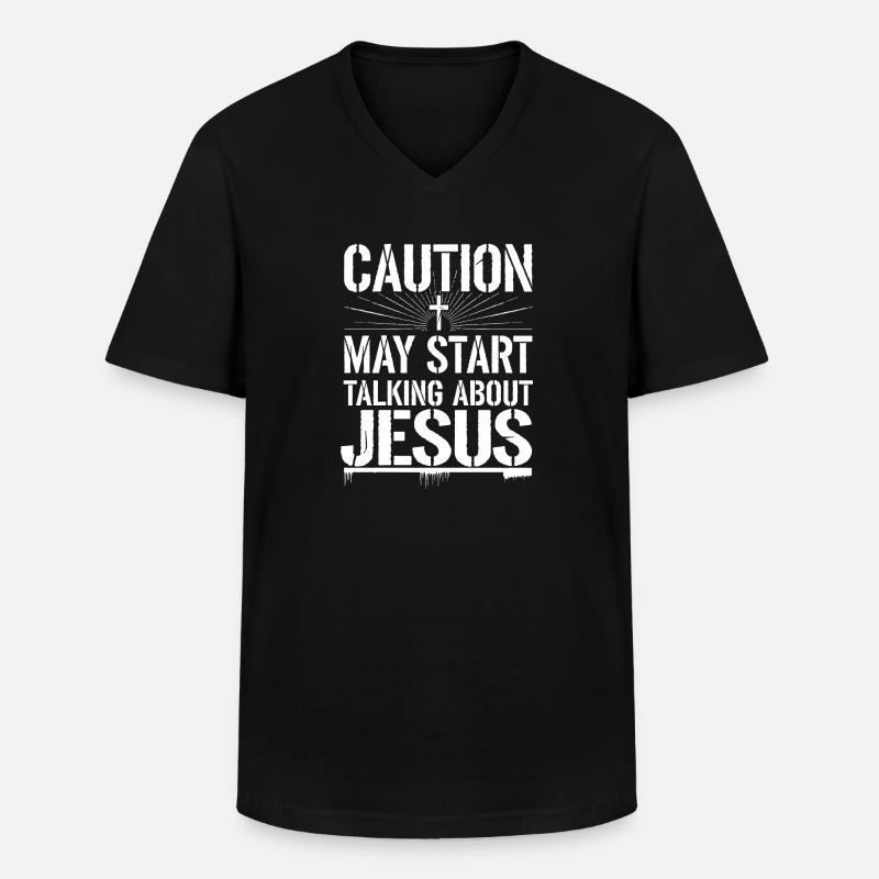 Ein starkes Glaubensstatement - Männer-T-Shirt mit V-Ausschnitt - Schwarz