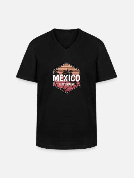 Cabo Mexico Beach Vacation Souvenir - Men's V-Neck T-Shirt - black