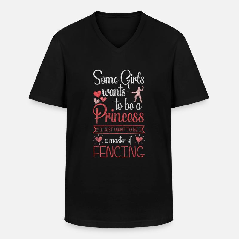 Fechtsport Kampf Tradition - Männer-T-Shirt mit V-Ausschnitt - Schwarz