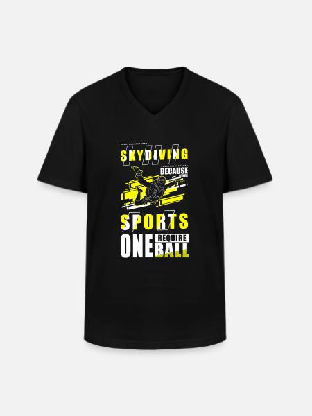 Parachute Adrenaline Paragliding - Men's V-Neck T-Shirt - black