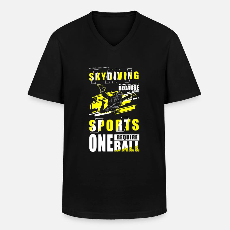 Fallschirm Adrenalin Gleitschirm - Männer-T-Shirt mit V-Ausschnitt - Schwarz