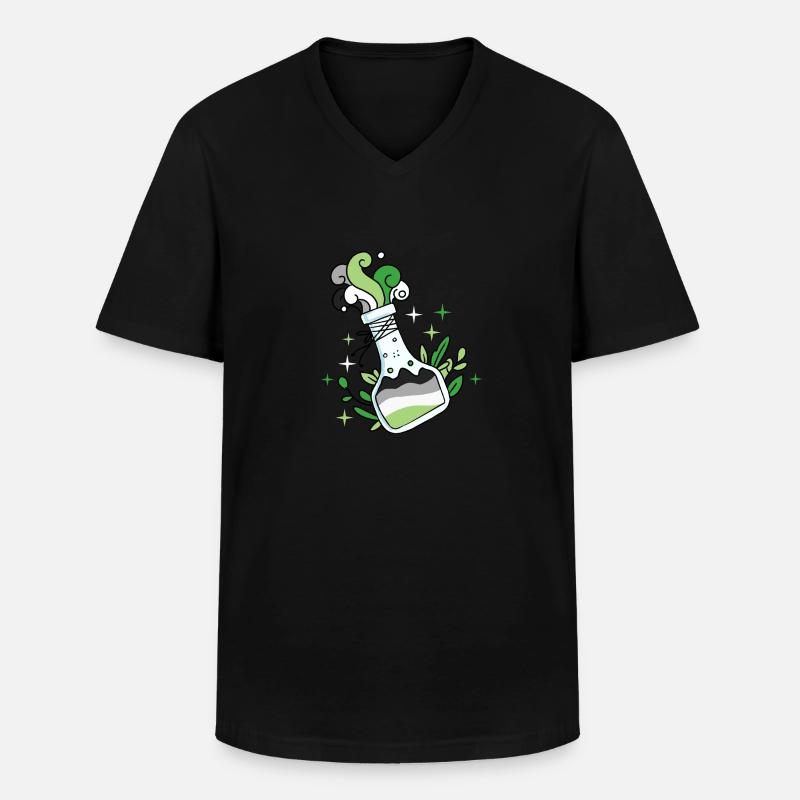 Aromantischer Trank Aromantic Pride - Männer-T-Shirt mit V-Ausschnitt - Schwarz
