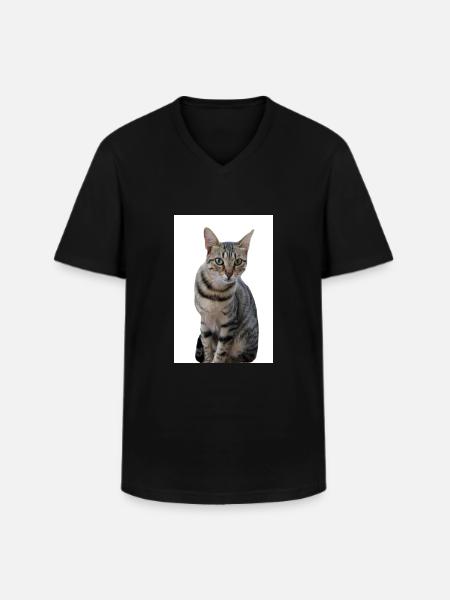 Cat Cat Black Kitten - Men's V-Neck T-Shirt - black