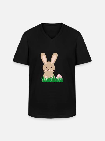 Hare - Men's V-Neck T-Shirt - black