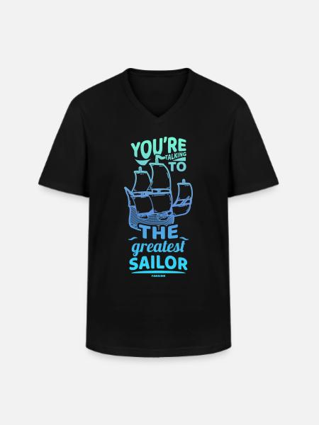 Voile - T-shirt col V Homme - noir