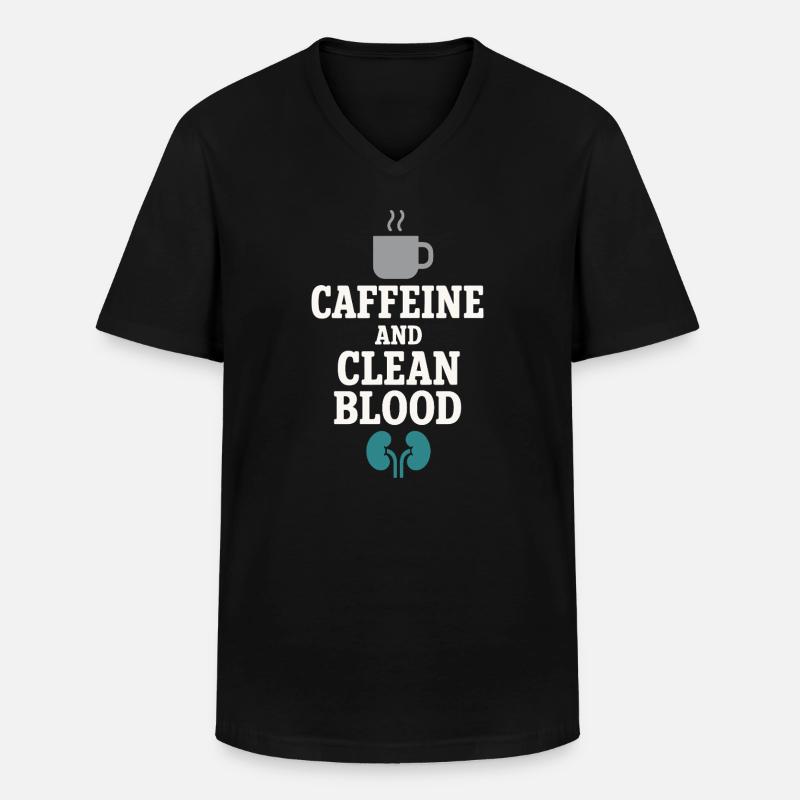 Dialyse Schwester Tech Nierenpflege Nephrologie - Männer-T-Shirt mit V-Ausschnitt - Schwarz
